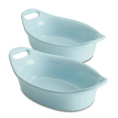 2-Piece 12-Ounce Oval Ceramic Au Gratin Set
