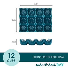 12-Cup Ceramic Egg Tray