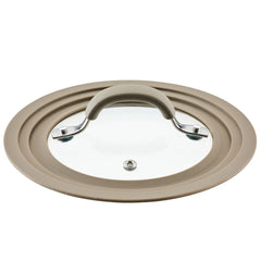 Small Universal Silicone-Rimmed Glass Lid, 6-8.5"