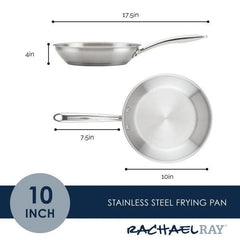 10-Inch Professional Stainless Steel Induction Frying Pan
