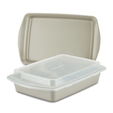 3-Piece Nonstick Covered Cake Pan & Baking Sheet Set