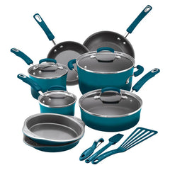 15-Piece Classic Brights Nonstick Cookware Set
