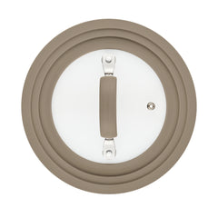 Small Universal Silicone-Rimmed Glass Lid, 6-8.5"