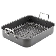 16.5-Inch x 13.5-Inch Nonstick Steel Roaster with Reversible Rack