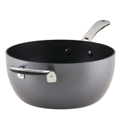 4.5-Quart Cook + Create Hard Anodized Nonstick Saucier Pan with Lid and Helper Handle