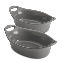 2-Piece 12-Ounce Oval Ceramic Au Gratin Set