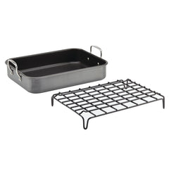 16-Inch x 12-Inch Nonstick Hard Anodized Roaster with Reversible Rack