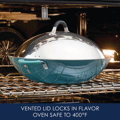 14-Inch Stainless Steel Domed Lid