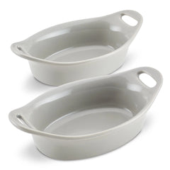 2-Piece 12-Ounce Oval Ceramic Au Gratin Set